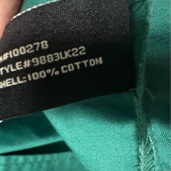 Last Kiss Green Cotton Button Up Double Breasted Belted Lightweight Jacket Large - Picture 12 of 12